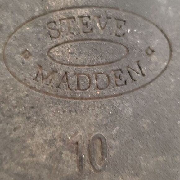 Steve Madden Brimm Black Puffy Double Braided Slide Flat Sandals Square Toe 10 - Picture 9 of 10